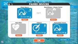 Zwift device pairing
